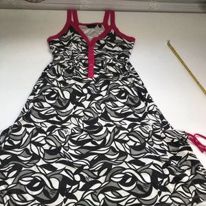 Fox Racing Dress Black/White Pattern Pink Trim
